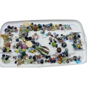 One Pound Mix of Assorted Glass Beads for Jewelry Making, Craft, Repurpose LOT 8